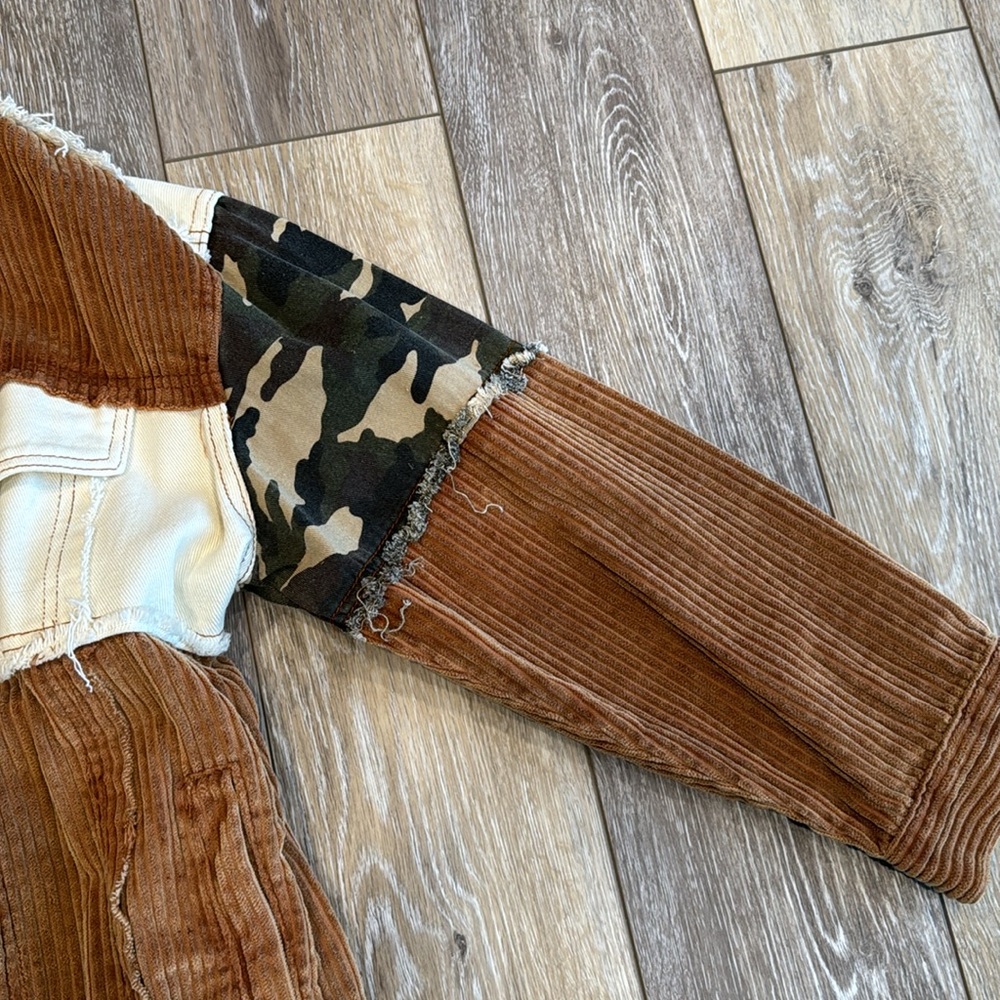 Denim And Corduroy Patchwork Jacket - image 2